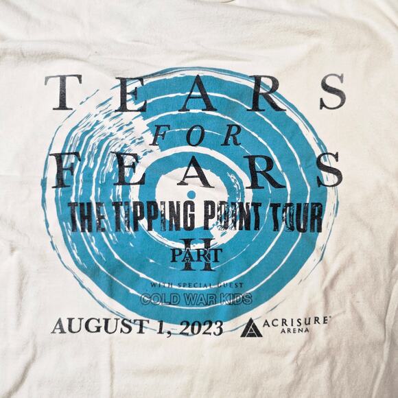 2023 Tears for Fears Tipping Point Tour Concert Band Tee White Size XL - Picture 2 of 8